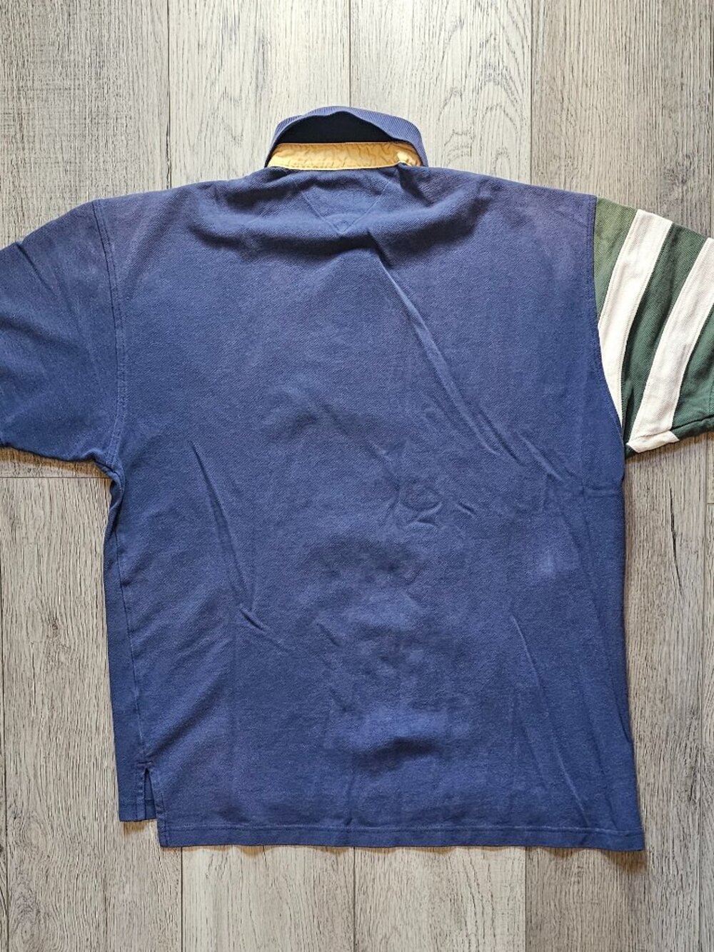 Vintage 90s Tommy Hilfiger Men´s Medium Colorblock Polo Shirt Crest Logo - Picture 2 of 7